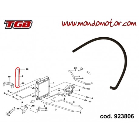 TGB TUBO SCARICO RADIATORE