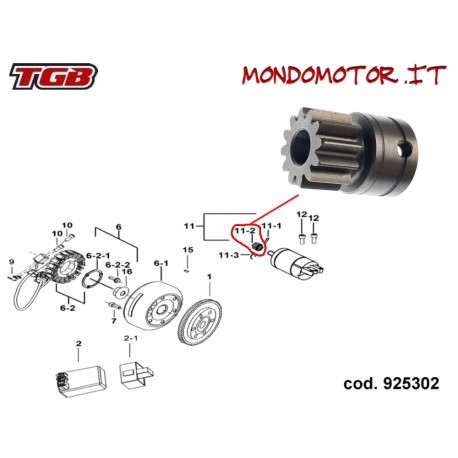 PIGNONE MOTORINO AVVIAMENTO